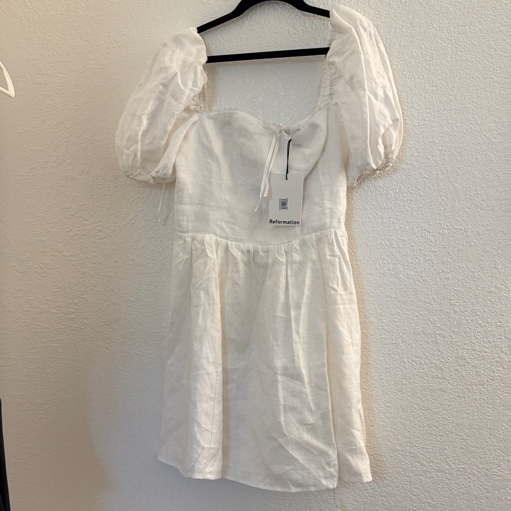 Reformation Malvina linen white dress